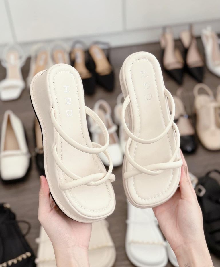 Sandal nữ ulzzang dây mảnh hàn quốc cao 5cm  dép sandal dây chéo xỏ ngón siêu xinh cực êm