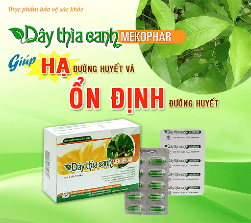 Dây thìa canh Mekophar Hộp 40 viên - Ổn định đường huyết - giảm tiểu đường - thực phẩm hạ tiểu đường