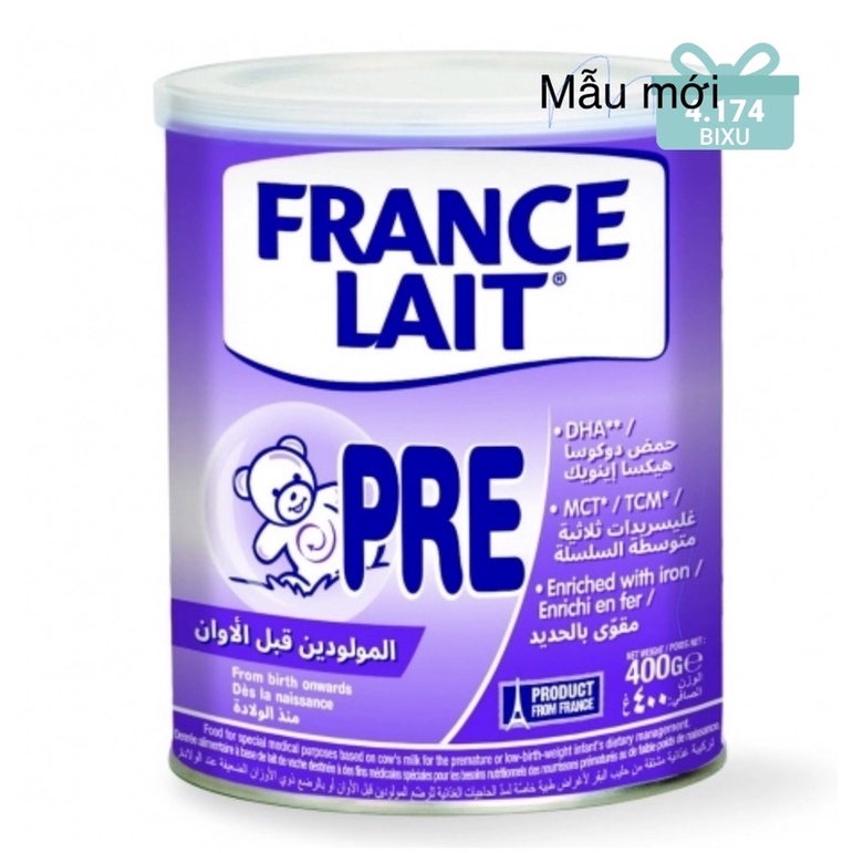 Sữa Pre France Lait 400g Cho Trẻ Sinh Non Nhẹ Cân - Sữa Nhập Khẩu Nguyên Lon Pháp