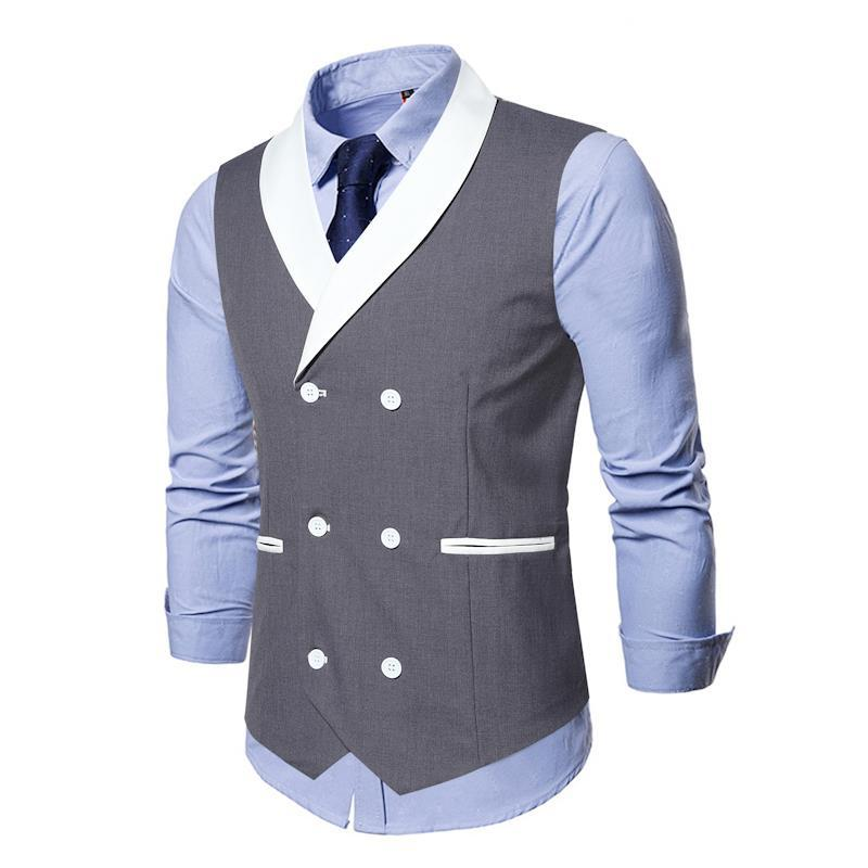 Áo Gile Áo Gile Nam Áo Cổ Vest Có 2 Túi  Với 2 Màu Đen Xám Tôn Dáng Phong Cách Trẻ Trung Lịch Lãm Ch