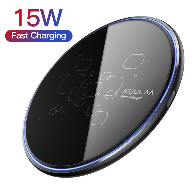 【50% OFF Voucher】KUULAA 15W Fast Wireless Charger 4 Charging Modes Multiple Protections For iPhone Samsung Huawei Xiaomi Support Qi Charging Small And Light