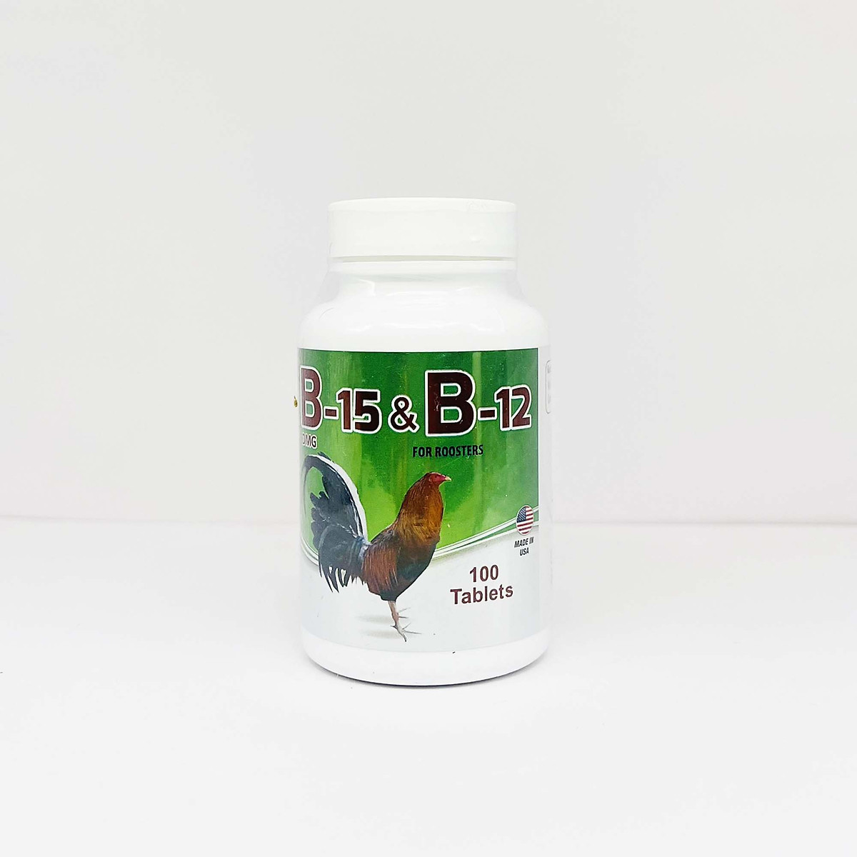 Thuốc nuôi gà đá B15&amp;B12 - Giúp tăng bo cực nhanh săn chắc cơ bắp lên nước máu của hãng INTEFARMA USA - Nguyên SEAL hộp 100 viên