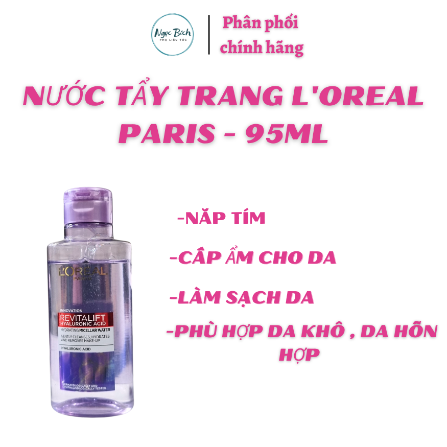 Nước Tẩy Trang Loreal 95ml Mini Micellar - CHÍNH HÃNG