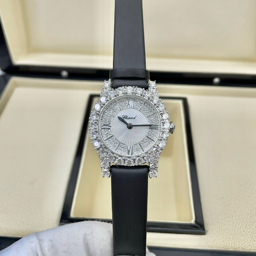 [ Hàng Nhập Khẩu ] Đồng Hồ Chopard Nữ Đính Đá Sang Trọng Cao Cấp Size 30mm Máy Quartz Thụy Sỹ Mặt Kí