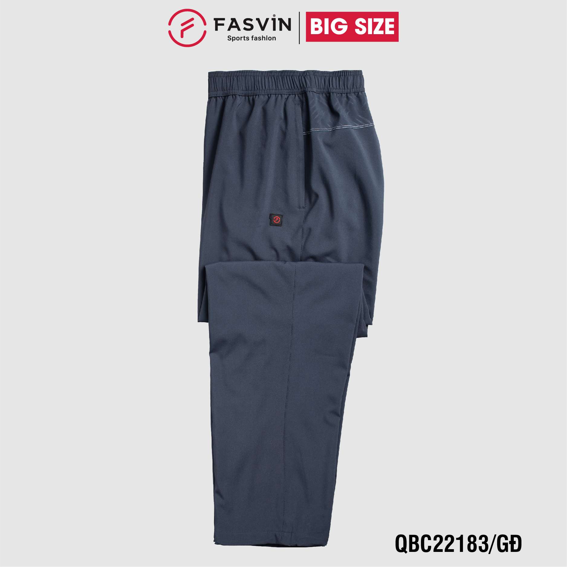 Quần Gió Nam BIG SIZE FASVIN QBC22183.HN Từ 80 Đến 120KG Ống Suông 02 Lớp Vải Đẹp Hàng Nhà Máy Tiện 