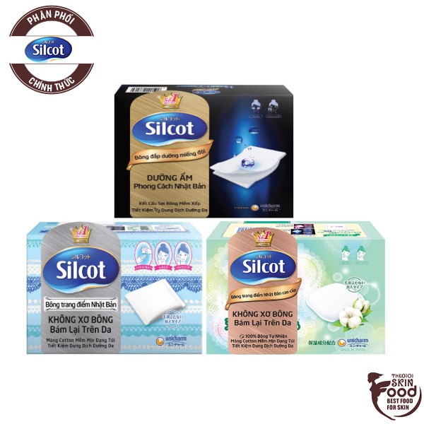 Bông tẩy trang cao cấp nhiều lớp không xù không xơ Nhật Bản Silcot Velvet Touch Cotton