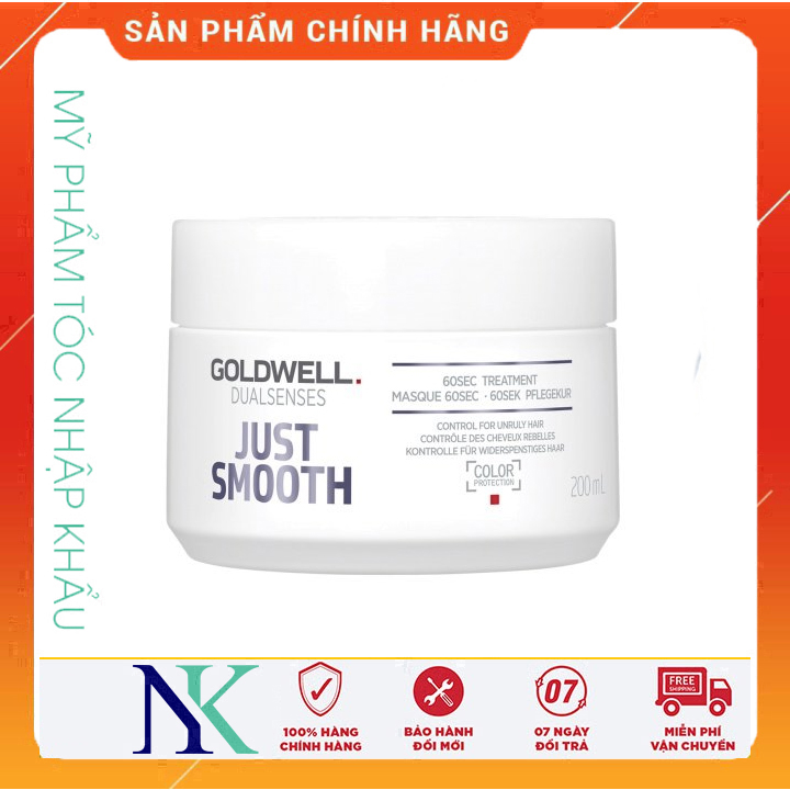 [Hcm]Hấp Dầu Goldwell Smooth Suôn Mượt 60S 200Ml