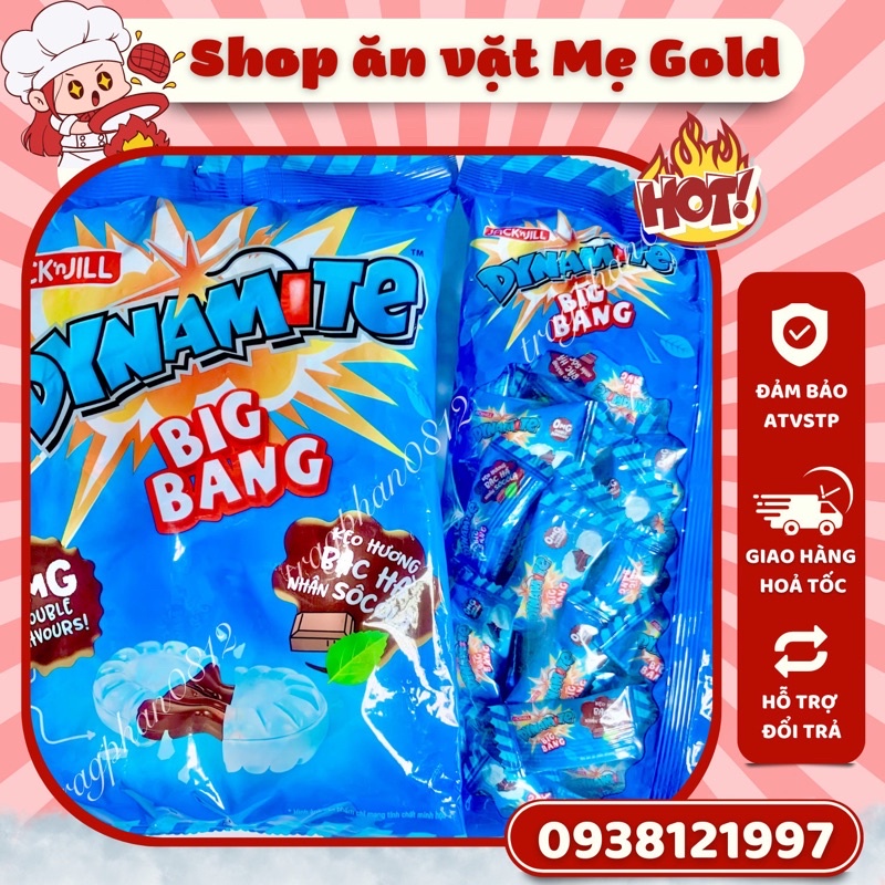 Kẹo Dynamite Big Bang kẹo cứng hương bạc hà nhân socola (gói 330g)