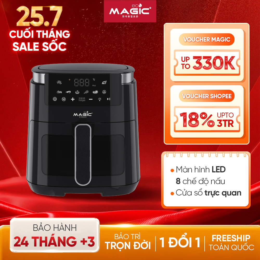 Nồi Chiên Không Dầu Magic AC-124 6L - Tiện Lợi, Khỏe Mạnh