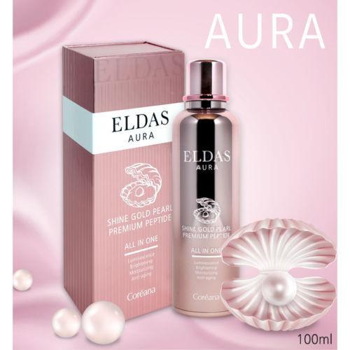 [HCM]Serum tế bào gốc Eldas Aura Coreana Shine Gold Pearl Premium Peptide chai 100ml của Korea