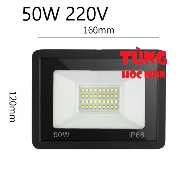 Đèn Led pha 10w 50w 100w 200w ngoài trời siêu sáng IP66 220V Nhôm đúc