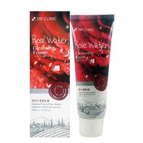 Sữa Rửa Mặt 3W Clinic Hàn Quốc 100ml  Hoa hồng