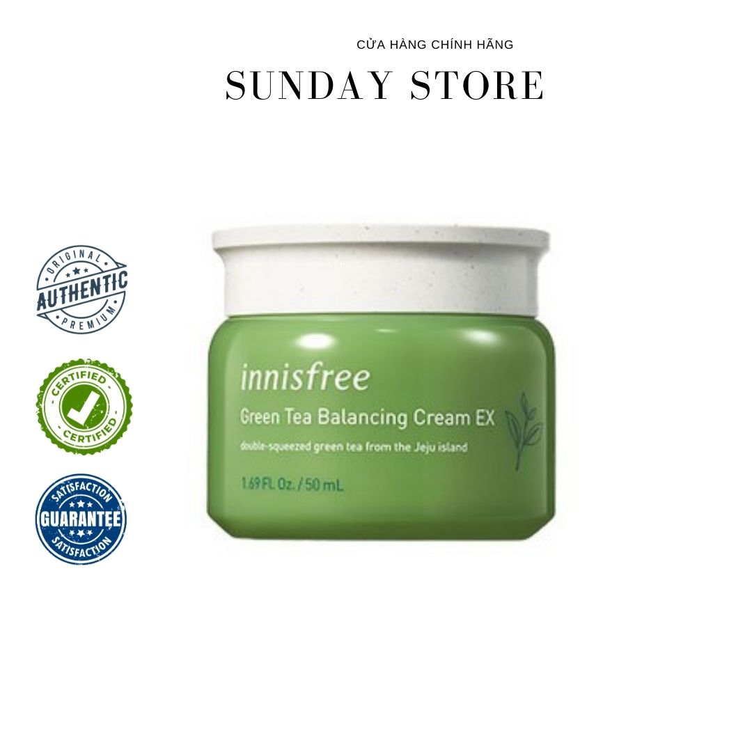 Kem Dưỡng Da Trà Xanh Innisfree Green Tea 50Ml - Dưỡng Ẩm Cấp Nước Phục Hồi Và Ngăn Ngừa Mụn