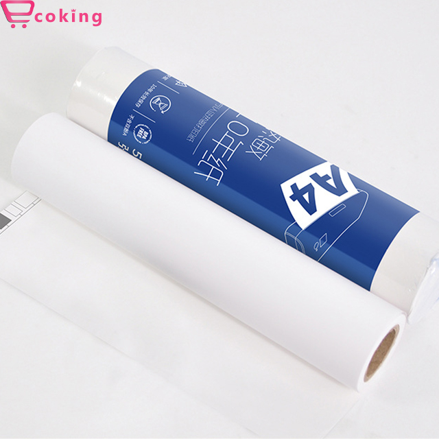 Giấy in A5 ECOKING dành cho tất cả dòng máy in nhiệt A4-A5 dày mềm mịn tự động duỗi thẳng 1 cuộn 100 tờ định lượng giấy 70 gsm.