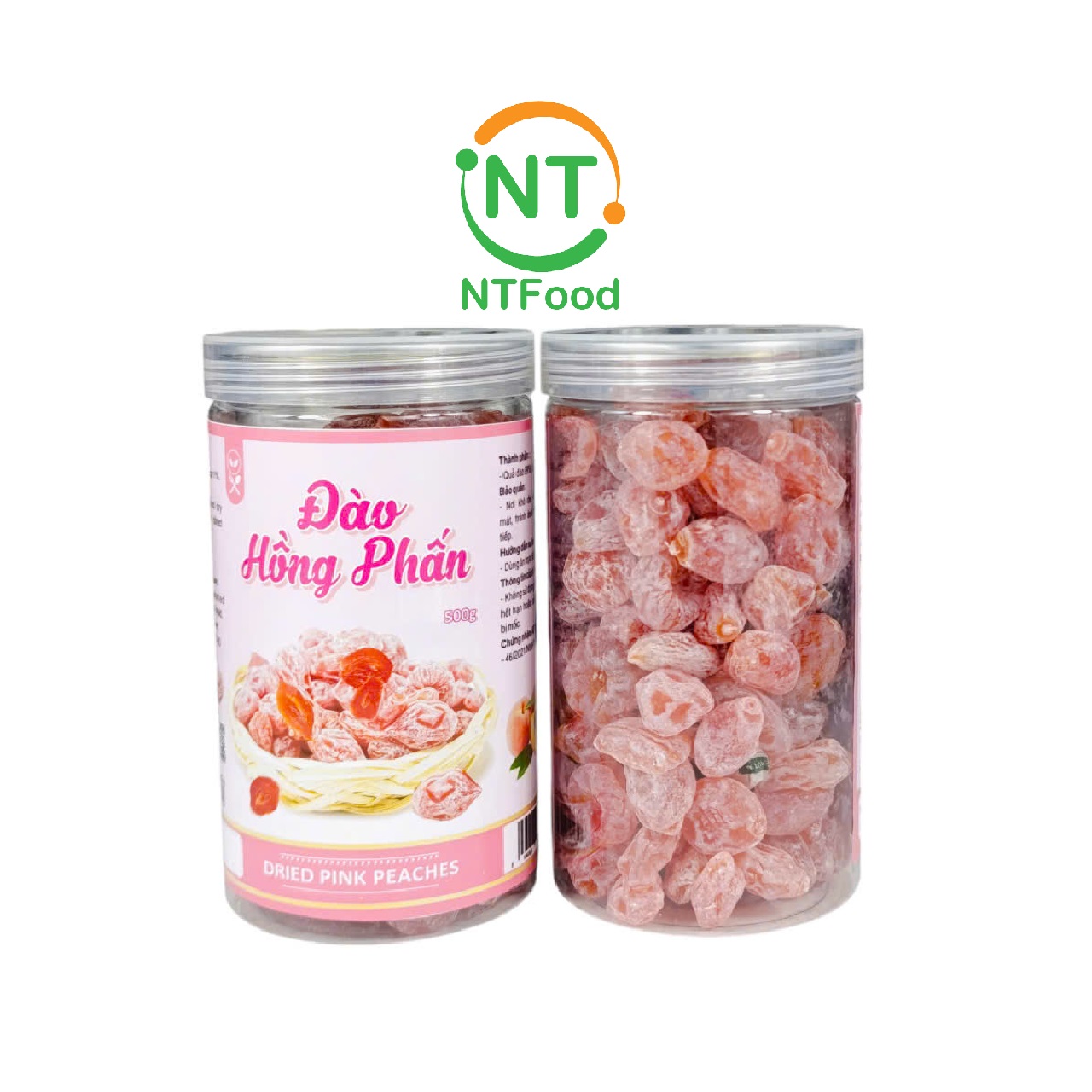 Mứt Đào Hồng Phấn NTFood hũ 500gr - Nhất Tín Food