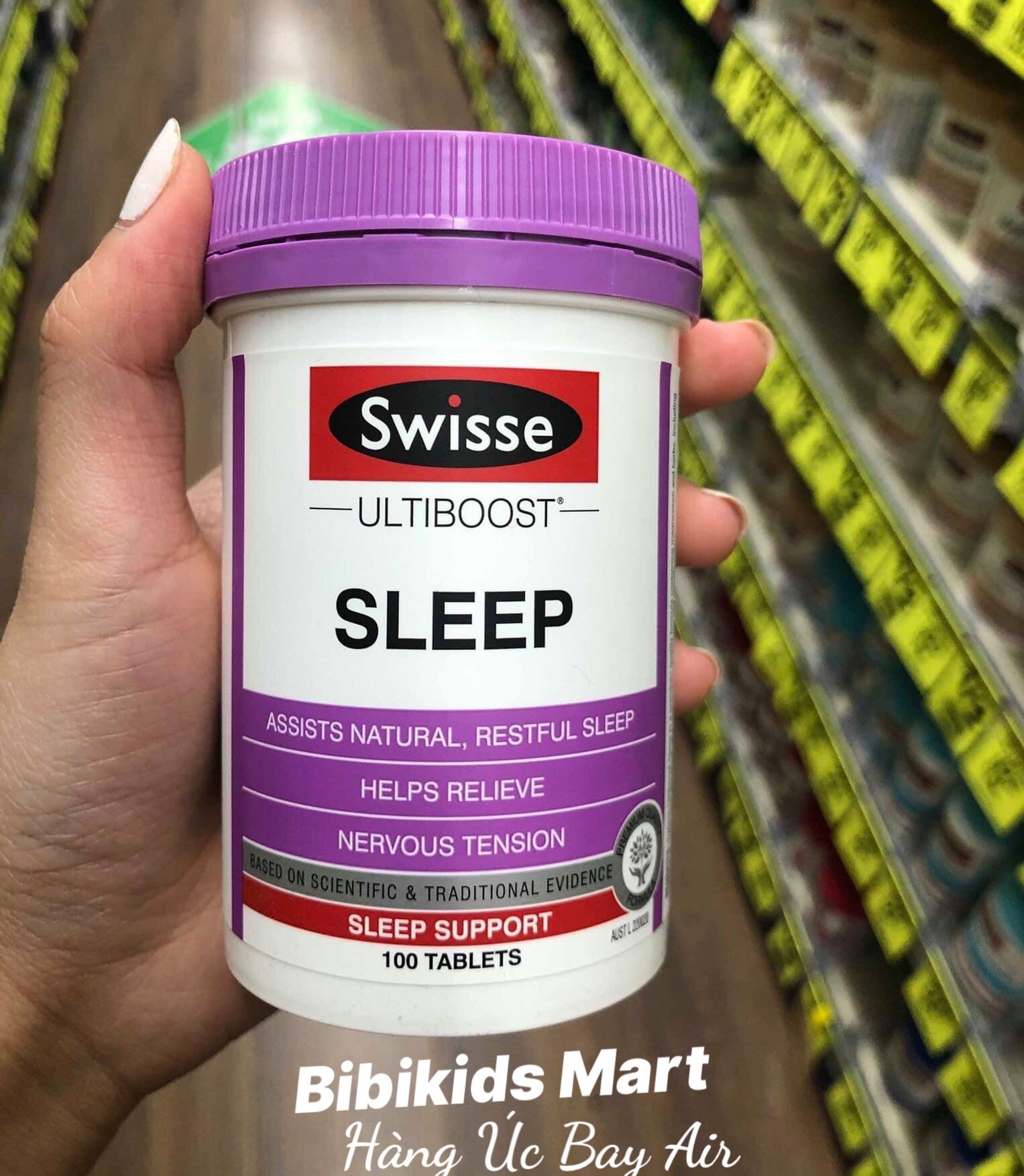 Swisse Sleep 100v Úc hỗ trợ ngủ ngon