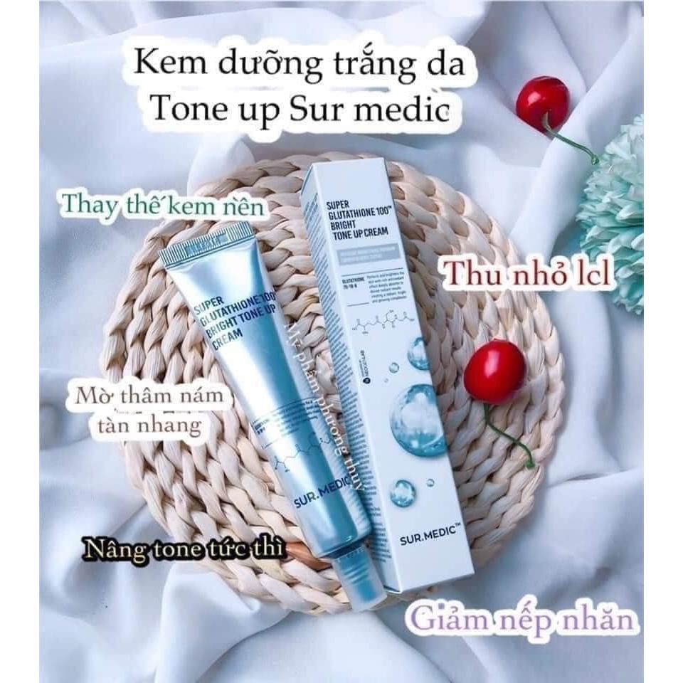 Kem Dưỡng Trắng - Chống Lão Hóa Siêu Phẩm Mới - Sur Medic Super Glutathione 100 Bright Tone Up Cream