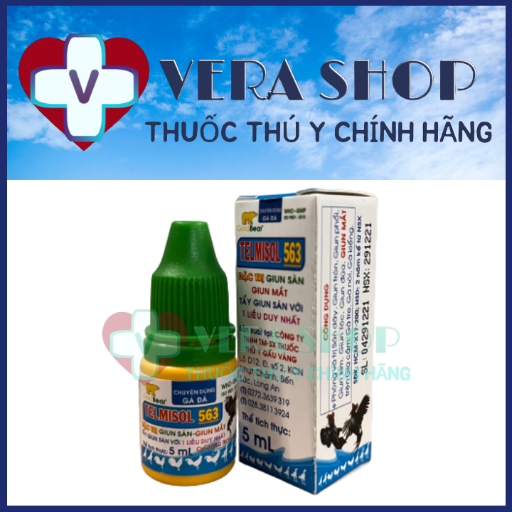 TELMISOL 563 5ML (GOLD BEAR) - Thuốc tẩy giun sán giun mắt sổ giun cho gà đá - Sỉ Lẻ Thuốc Thú Y