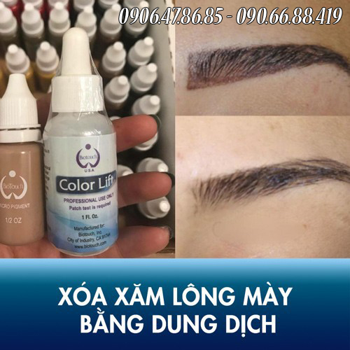 [Hcm](1 Bộ) Xóa Xăm Color Lift + 1 Mực Biotouch Màu Da - Siêu Mạnh