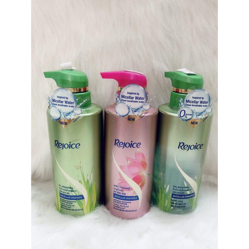 Dầu Gội Rejoice Micellar Nhẹ Bồng Bềnh + Dầu Gội Rejoice Micellar Làm Sạch Dầu Cam Kết Hàng Đúng Mô Tả Chất Lượng Đảm Bảo An Toàn Đến Sức Khỏe Người Sử Dụng