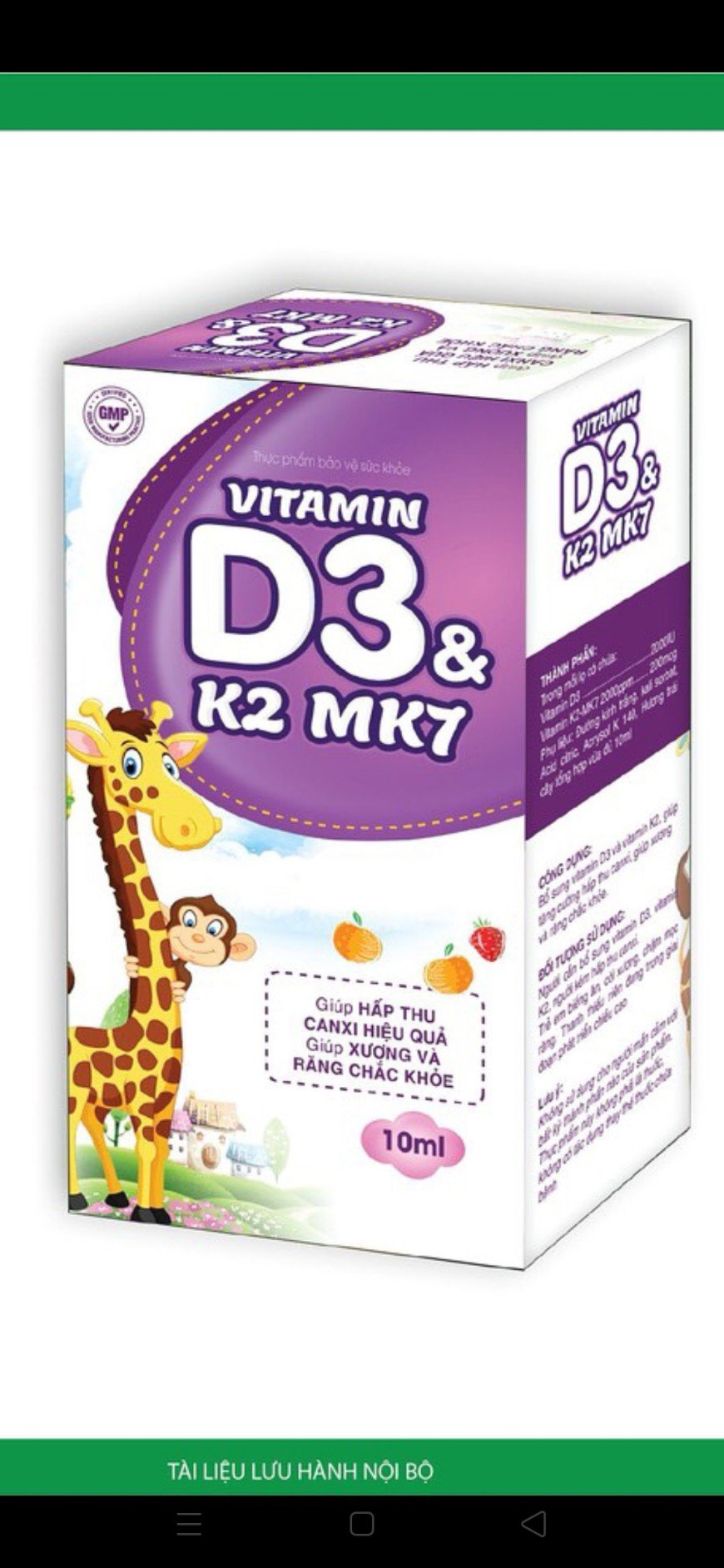 Vitamin D3 K2 Mk7 Nhỏ Giot  Giúp Bé Hấp Thụ Calci Tăng Trưởng Chiều Cao Cân Nặng Tăng Sức Đề Kháng Hộp 10ml Đức Anh Center