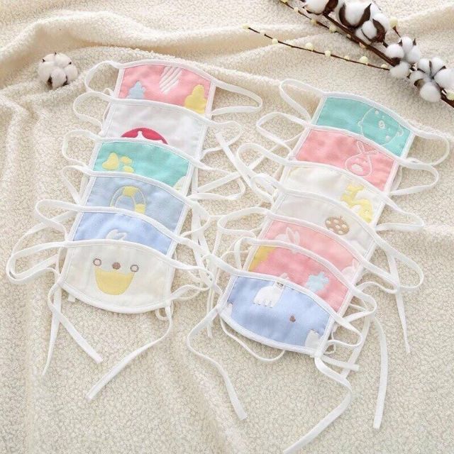 Khẩu trang sợi tre 6 lớp cho bé ( hót )