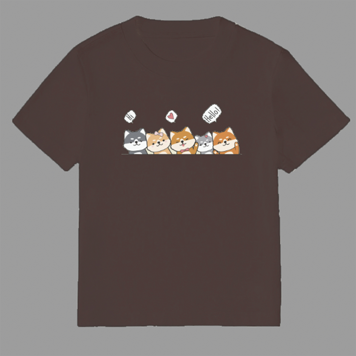 Áo Thun Baby Tee PINKSTORE29 In Hình Icon Dễ Thương Cún Hello A5973