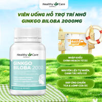 Viên Uống Bổ Não Healthy Care Ginkgo Biloba 2000mg Tăng Cường Trí Nhớ Giảm Đau Đầu Lưu Thông Máu Não - 100 Viên