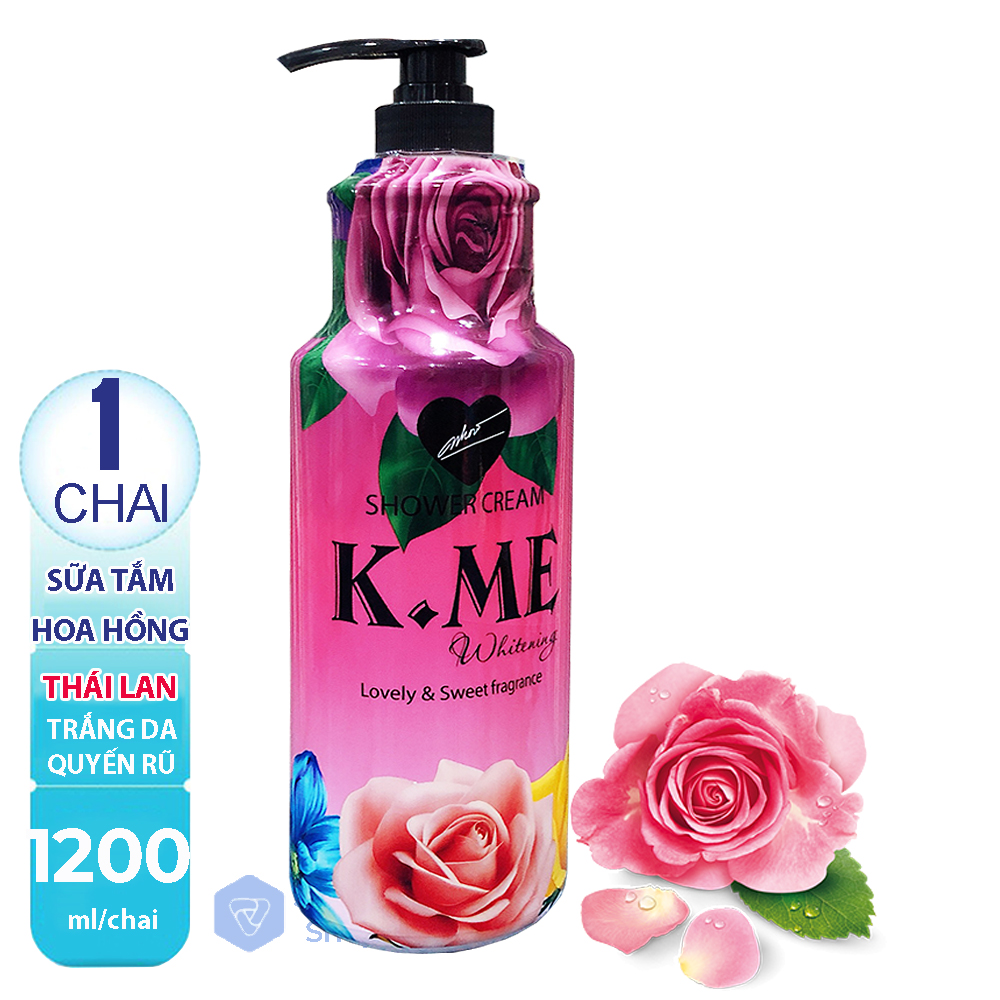 [ Quyến Rũ Trắng Da ] 01 Chai (1200Ml) Sữa Tắm Trắng Hương Hoa Hồng K.me Thái Lan (Date: 36 Tháng)