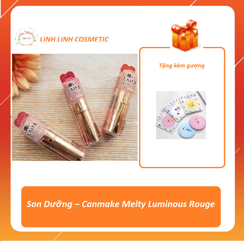 (Tặng Kèm Gương Mini) Màu 05 - 04 - 03 Son Canmake Melty Luminous Rouge - Linh Linh Cosmetic