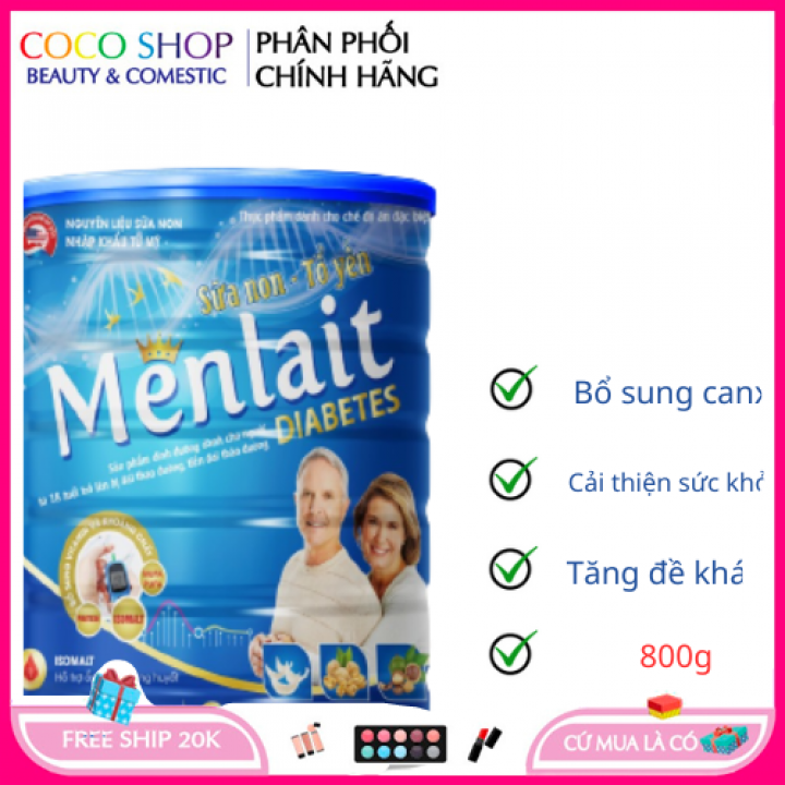 Sữa non - tổ yến Menlait Diabetes sản phẩm dinh dưỡng dành cho người tiểu đường ( Hộp 800g ) - DƯỢC 