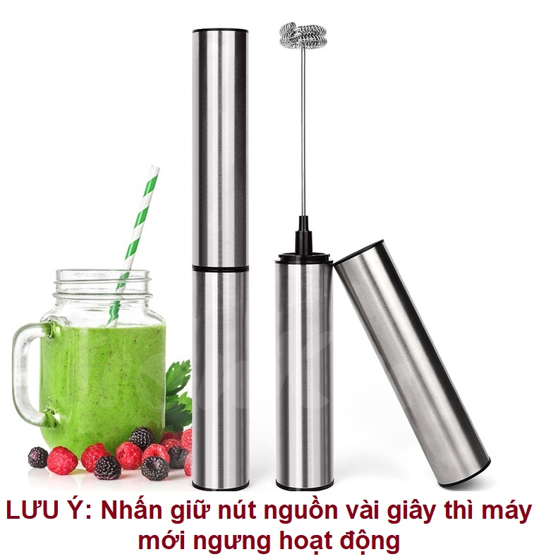 Máy Đánh Trứng Tạo Bọt Cà Phê Cầm Tay Cao Cấp MFB1501G Có Nắp Đậy