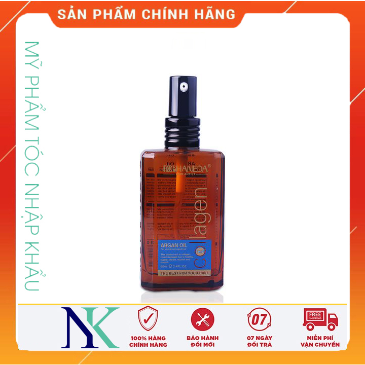 Tinh Dầu Dưỡng Tóc Khô Yếu Haneda Collagen Argan 60Ml