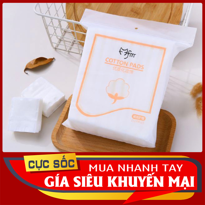 Gói 222 Miếng Bông Tẩy Trang 100% Cotton Mềm Mại - Bông Tẩy Trang Và Làm Sạch Da Không Gây Kích Ứng Thấm Hút Nhanh Chóng