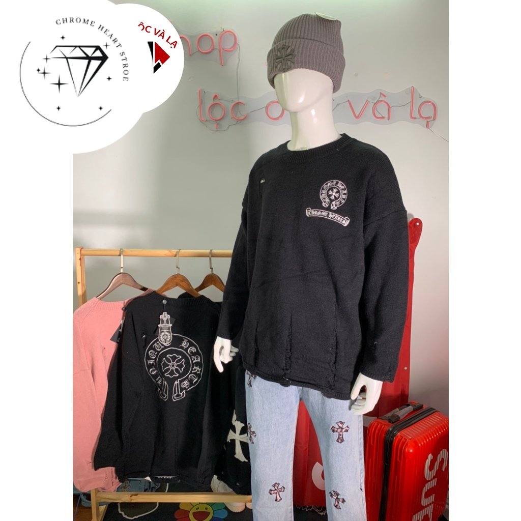 Áo len sweater Chrome Heart Logo cao cấp fulltag - Shop Lộc Độc Và Lạ
