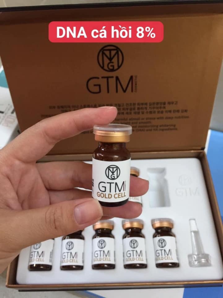 Dna Gtm Gold Cell Cá Hồi 8% Căng Bóng Trắng Sáng Trẻ Hóa Da 3.3Ml Hàn Quốc