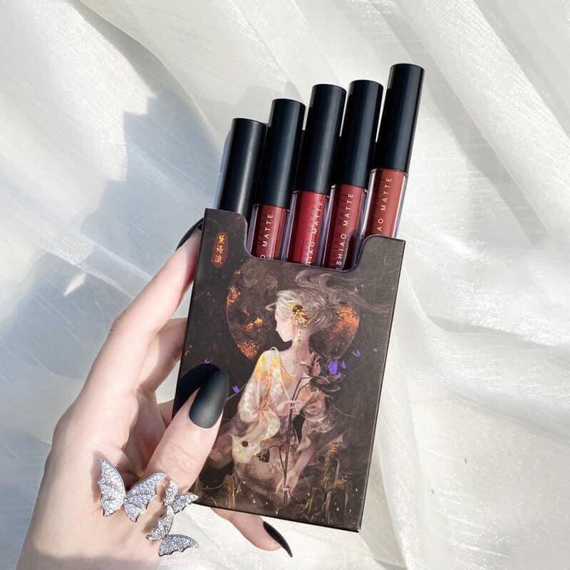 [HCM]Set 5 Son Kem Lì Lâu Trôi DAISHIAO MATTE Siêu Hot Nội Địa