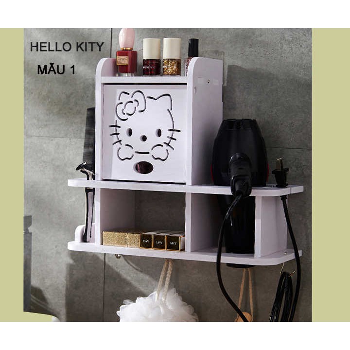 Kệ Đựng Mỹ Phẩm Đồ Dùng Nhà Tắm Có Hộc Đựng Gái Đỡ Máy Sáy Tóc Tiện Dụng Cao Cấp Hd00007