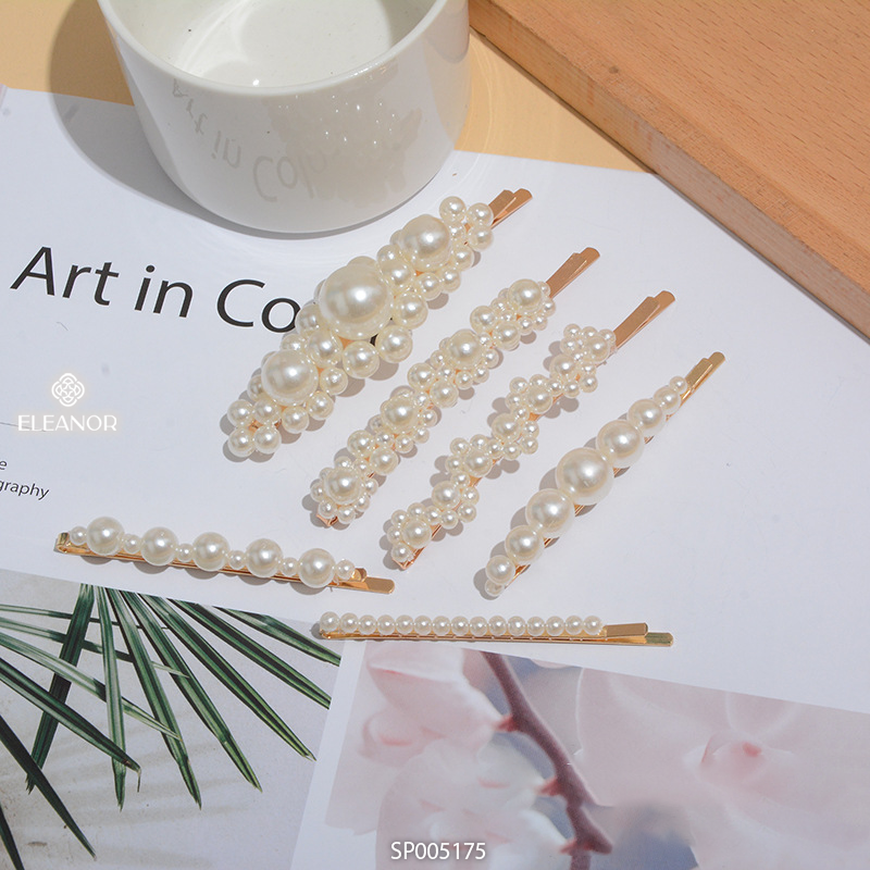 Set kẹp tóc nữ Eleanor Accessories kẹp tóc mái đính ngọc trai nhân tạo nhiều kiểu dáng phụ kiện tóc