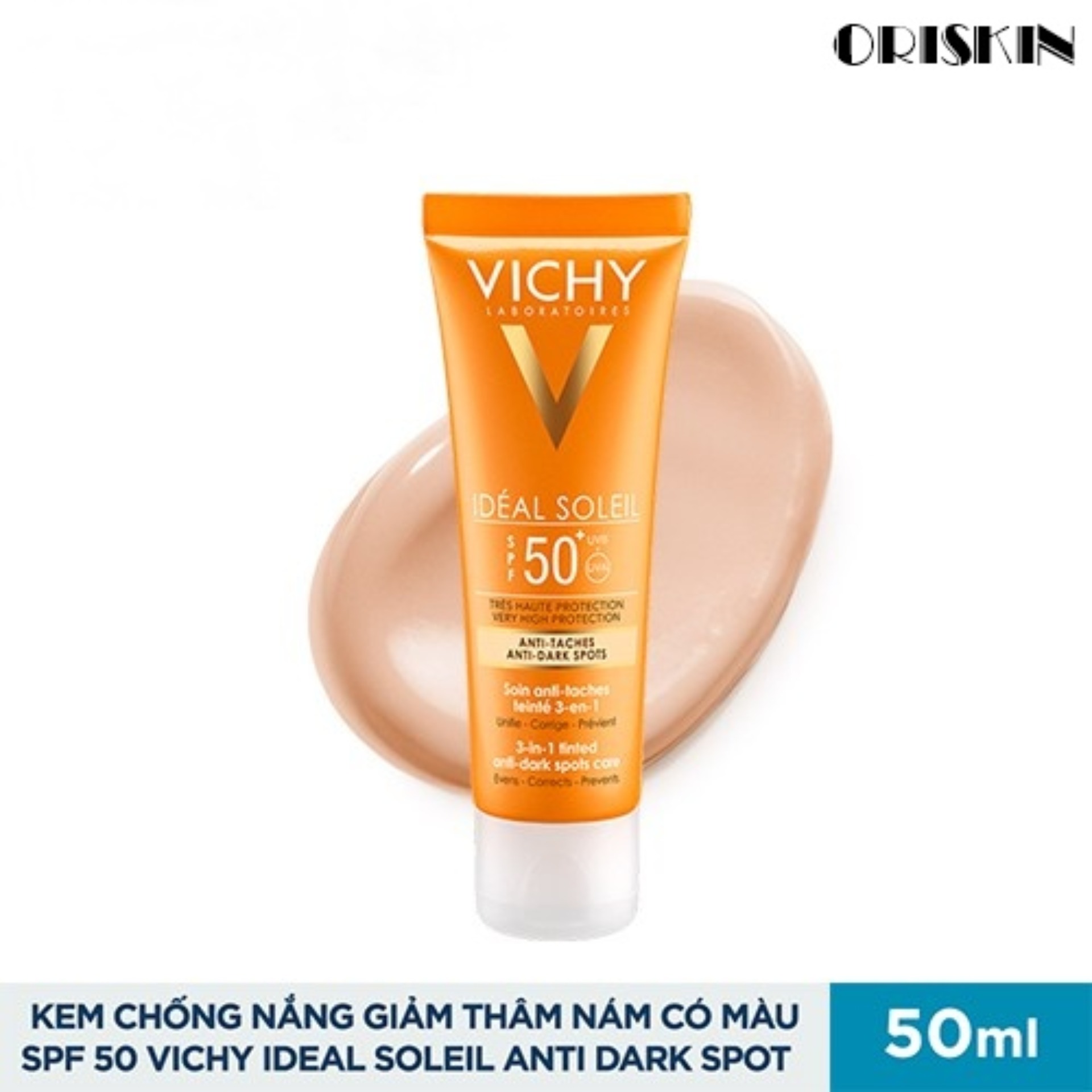 [Hcm]Vichy Kem Chống Nắng Ngăn Sạm Da Giảm Thâm Nám Spf50 Chống Tia Uva Uvb - Anti Dark Spot 50Ml