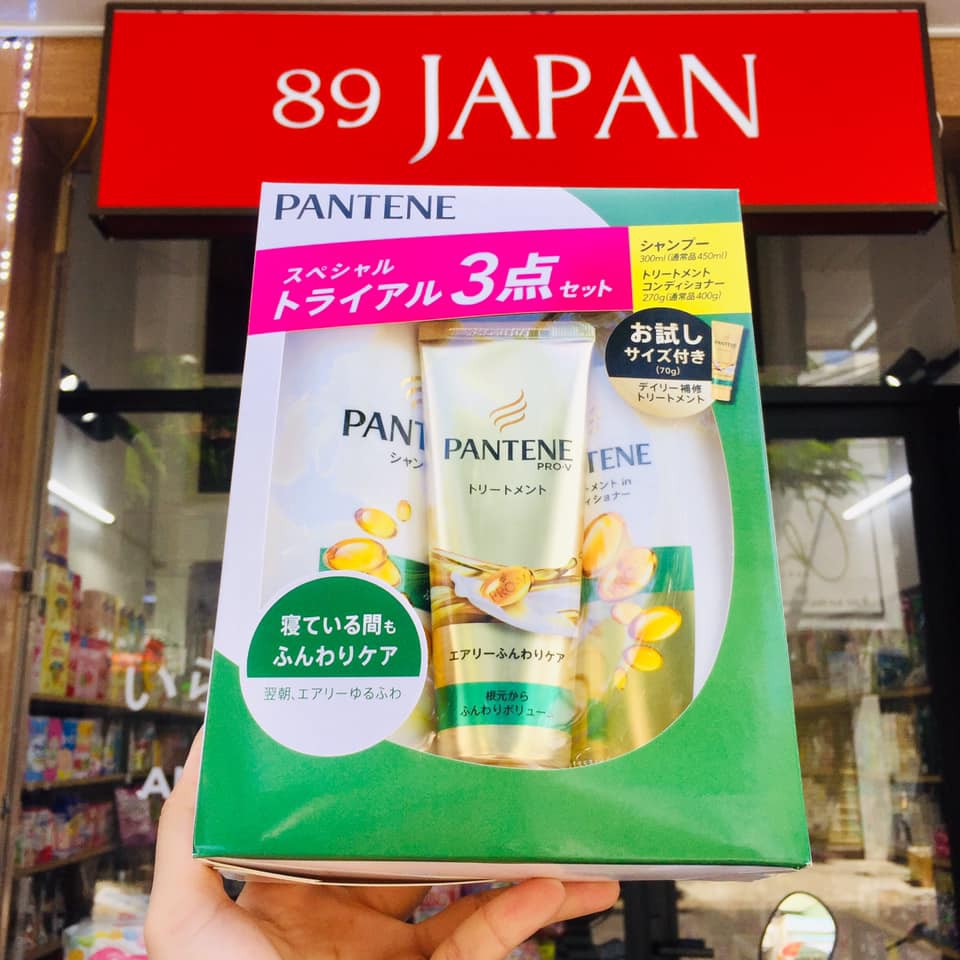 [HCM]PANTENE bộ sản phẩm gội xả ủ (Màu xanh lá: giúp tóc mềm mượt óng ả (phù hợp tóc thẳng))