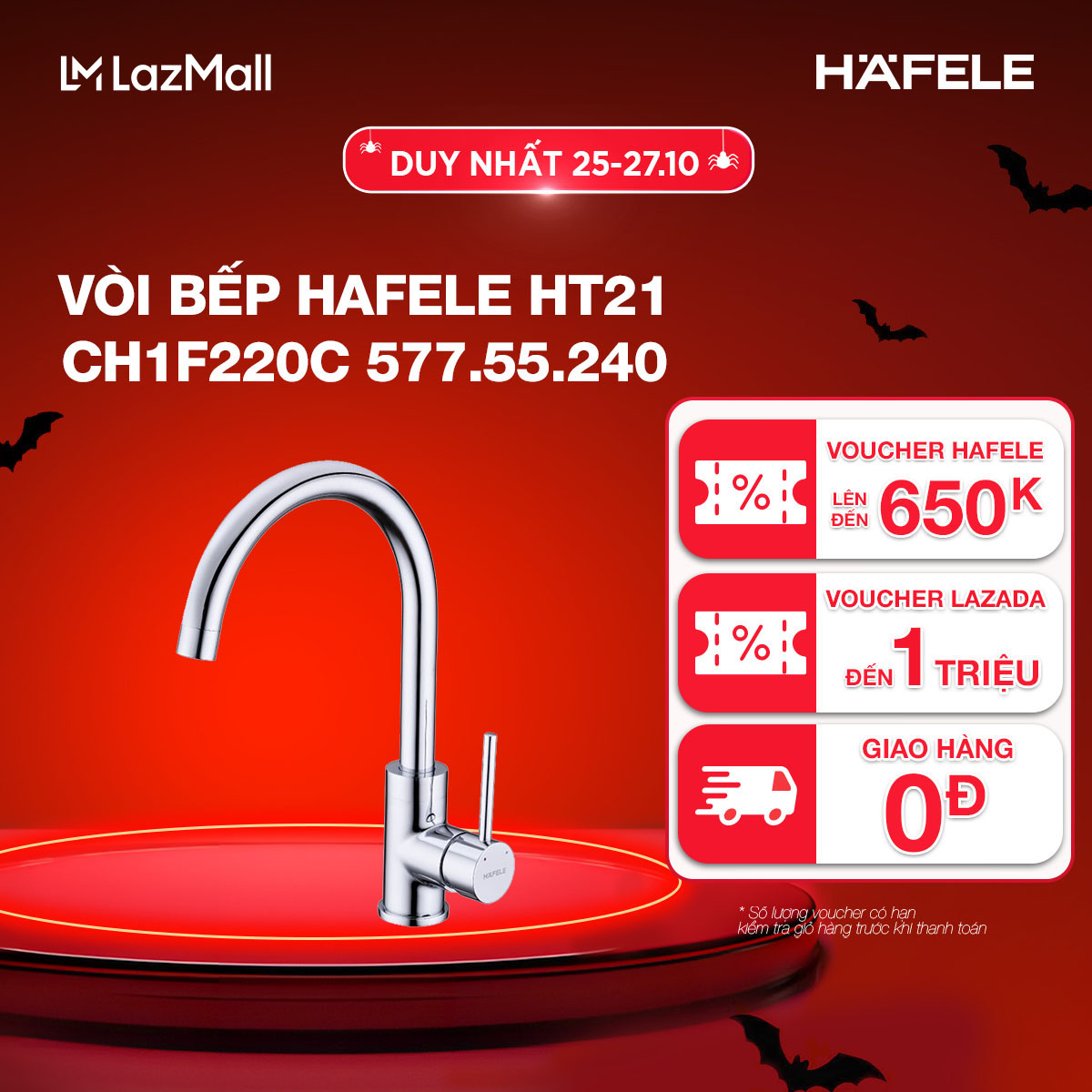 Vòi bếp Hafele HT21-CH1F220C 577.55.240