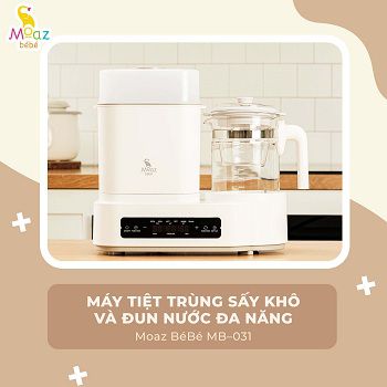 Máy Đun Nước Tiệt Trùng Và Sấy Khô Moaz BéBé MB031 - Bảo hành 12 tháng