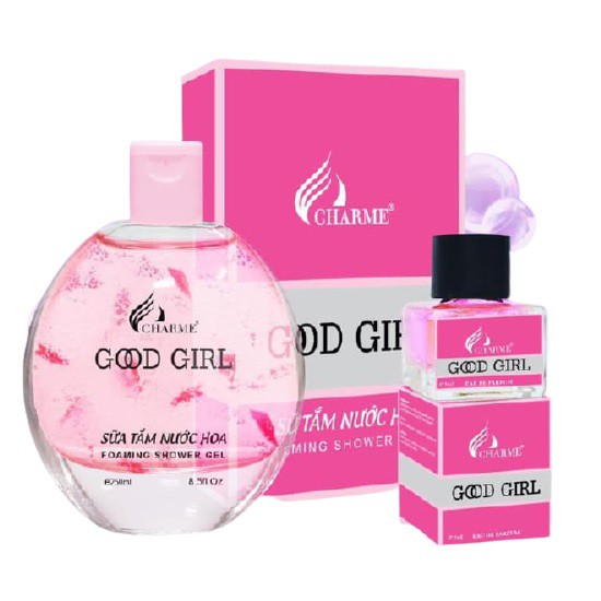 Sữa tắm nước hoa thơm lâu Charme Goodgirl 250ml dưỡng ẩm sáng da hương nước hoa Pháp