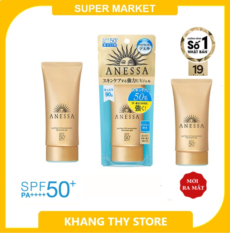 Gel Chống Nắng Dưỡng Trắng Anessa Whitening Uv Sunscreen Gel Vàng 90G Nhật Bản