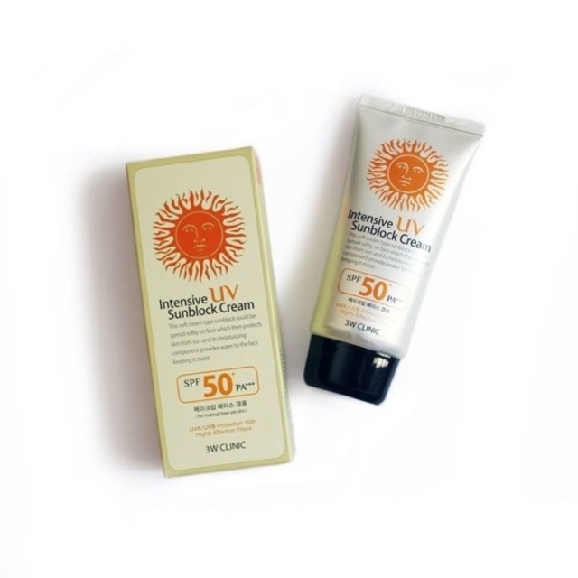 Kem chống nắng 3w clinic intensive uv sunblock cream spf 50 pa+++ - kem chống nắng cam kết sản phẩm đúng mô tả chất lượng đảm bảo an toàn đến sức khỏe người sử dụng