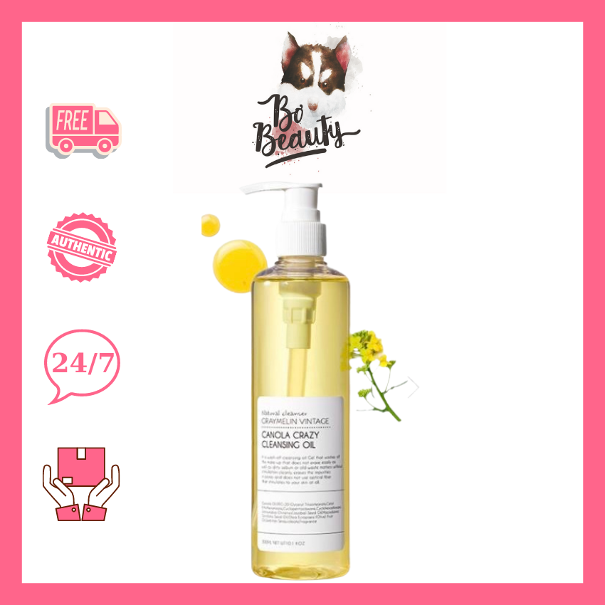 [Freeship]Dầu Tẩy Trang Hoa Cải Graymelin Vintage - Canola Crazy Cleansing Oil 300Ml