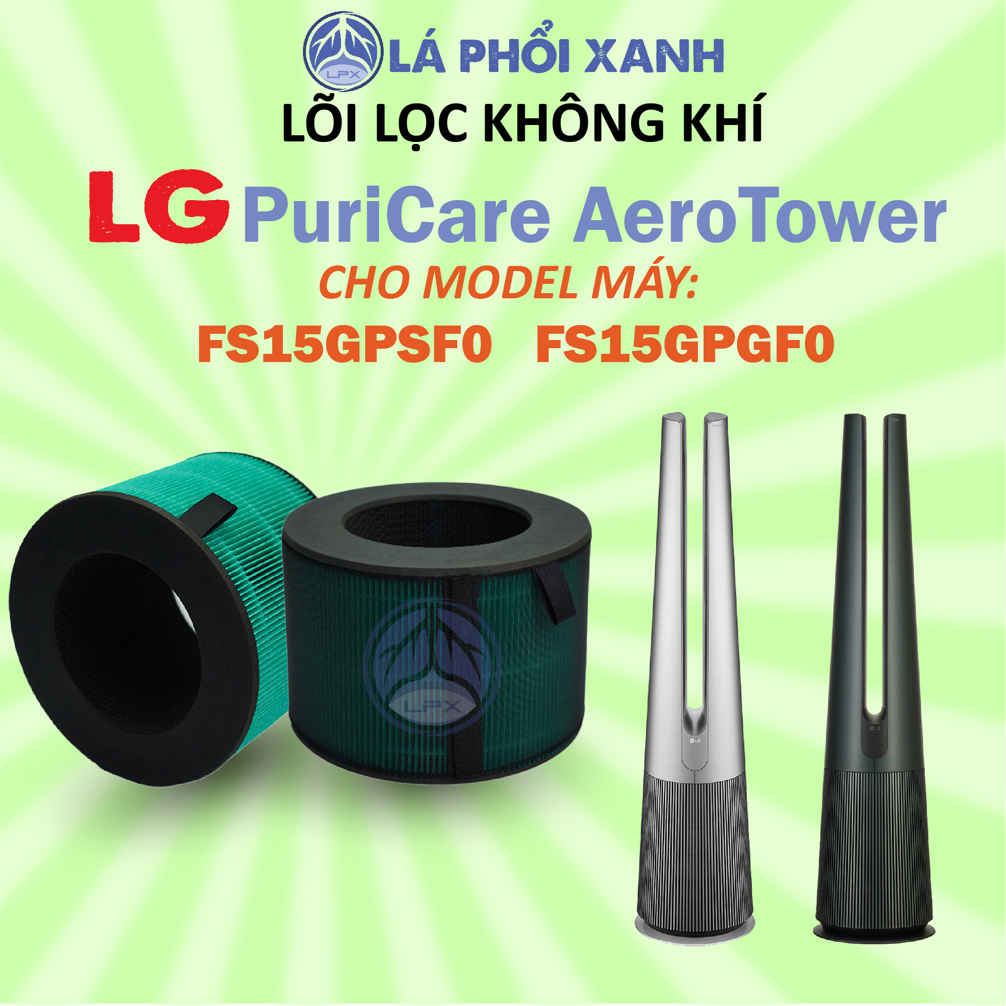 Lõi lọc LG PuriCare AeroTower Hit FS15GPGF0 FS15GPSF0. Lõi lọc không khí LG màng lọc không khí