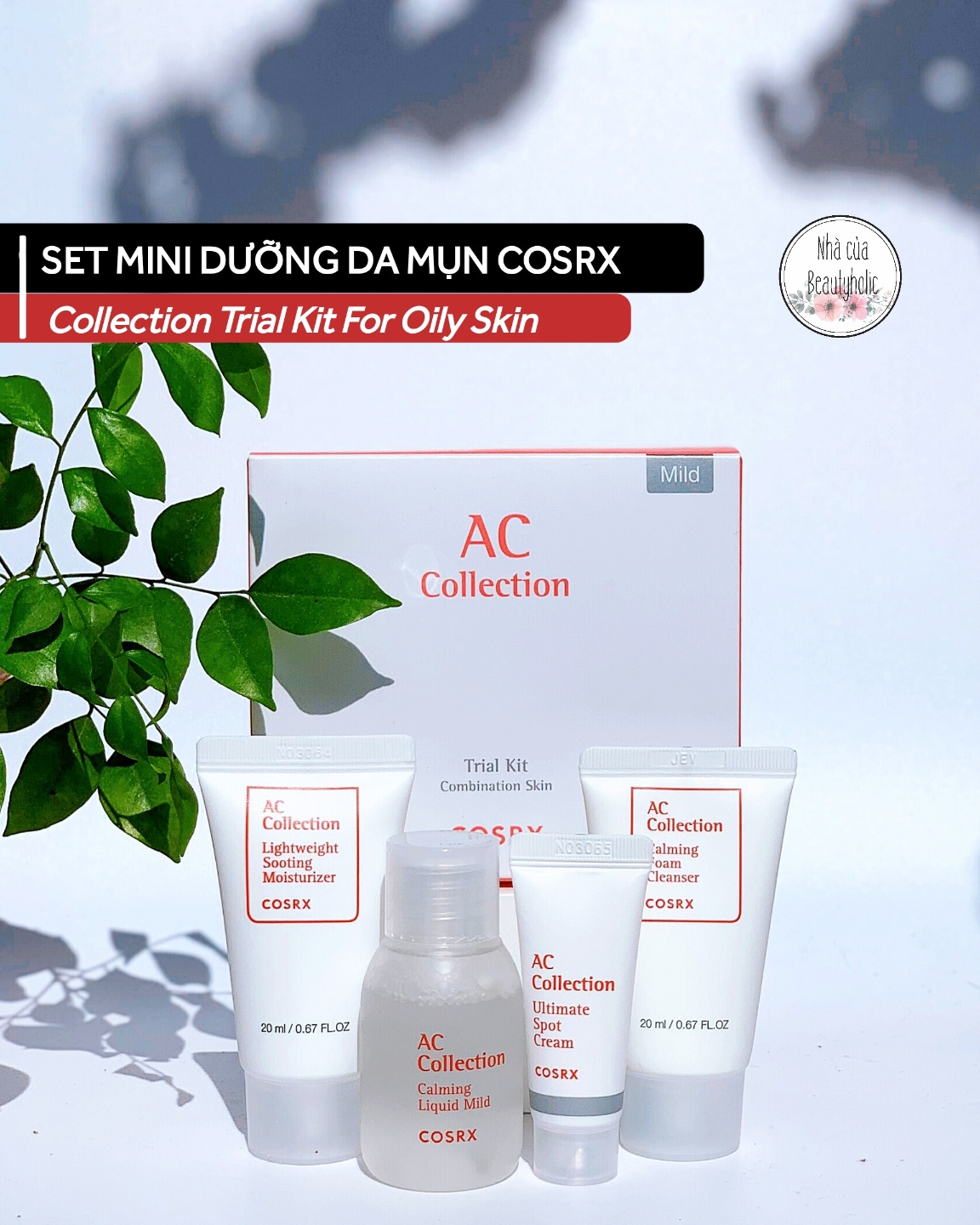 [Nhacuabeautyholic] Set dưỡng da mụn Cosrx AC Collection Trial Kit For Oily Skin Miniset