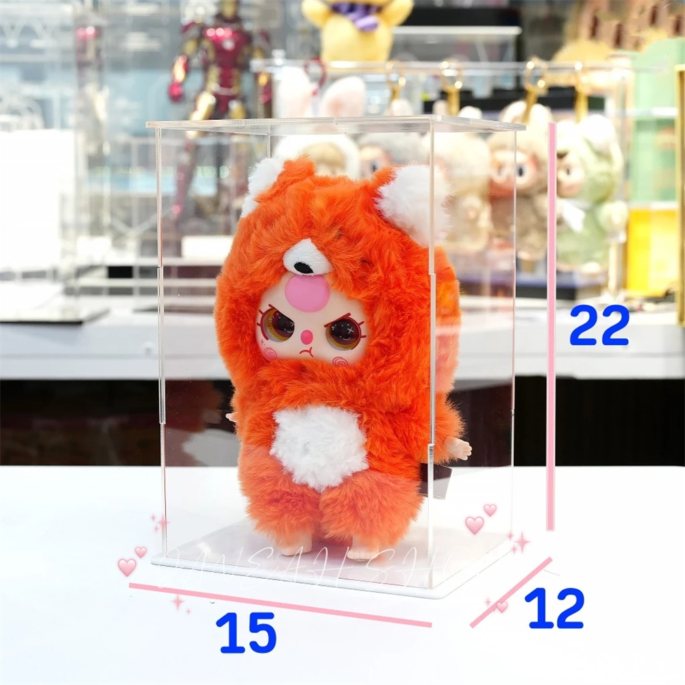 bọtlab hộp trưng bày baby three V3 thỏ thị trấn Hộp Trong Suốt Trưng Bày Mô Hình Chất Liệu Mica Tron